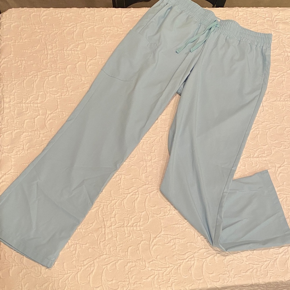 Wink Light Blue Bootcut Scrub Pants